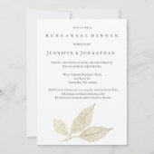 Gold Leaf Moderne Probe Einladung (Vorderseite)