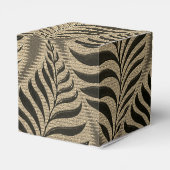 Gold Leaf Motif Cube Geschenkschachtel (Rückseite)