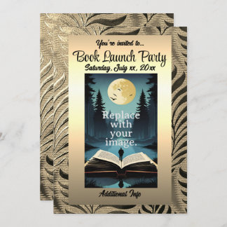 Gold Leaf Motif Einladung