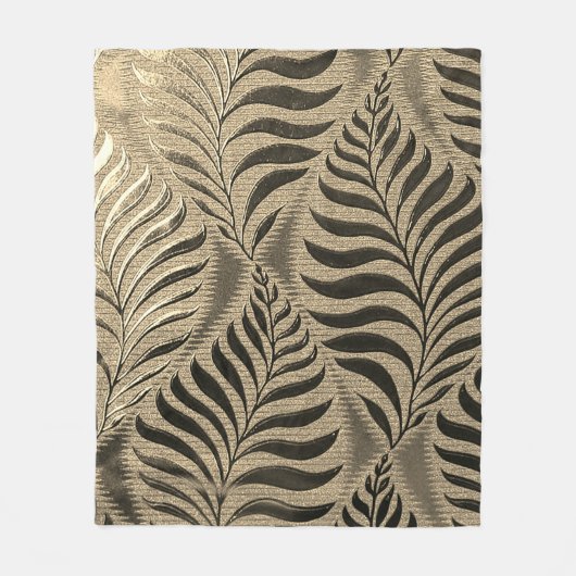 Gold Leaf Motif Fleecedecke (Vorderseite)