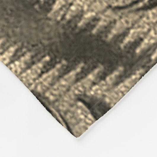 Gold Leaf Motif Fleecedecke (Ecke)