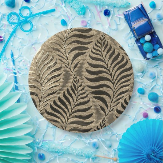 Gold Leaf Motif Pappteller (Party)