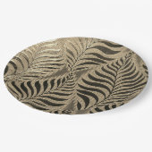 Gold Leaf Motif Pappteller (Schrägansicht)