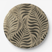 Gold Leaf Motif Pappteller (Vorderseite)