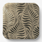 Gold Leaf Motif Square Pappteller (Vorderseite)