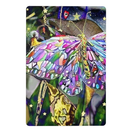 Gold Leaf New Year Butterfly Mini Klemmbrett (Rückseite)