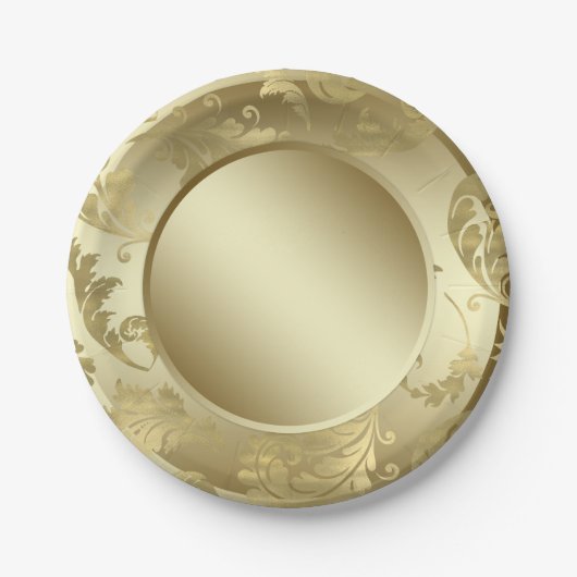 Gold Leaf Pappteller (Vorderseite)