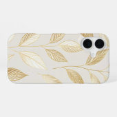 Gold Leaf Pattern iPhone 16 Hülle (Rückseite (Horizontal))