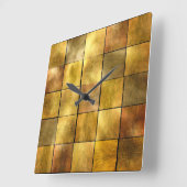 Gold Leaf Quadratische Wanduhr (Winkel)