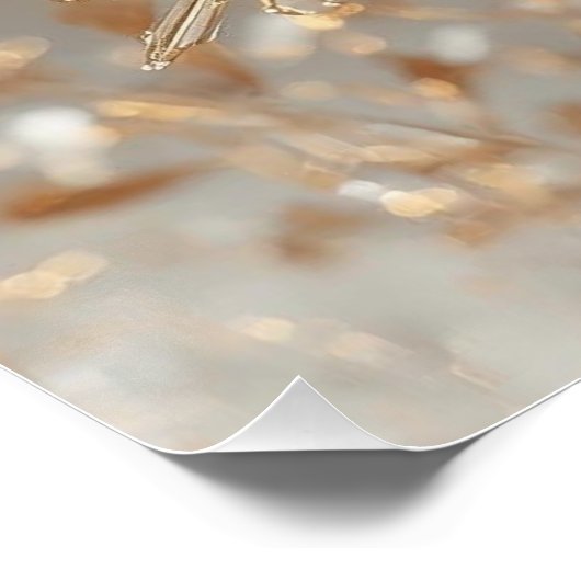 Gold Leaf Snowflakes Poster (Ecke)