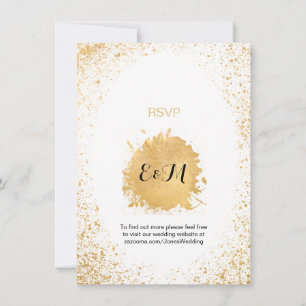 Gold Leaf Spray Einladung