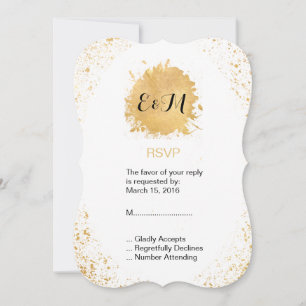 Gold Leaf Spray Einladung
