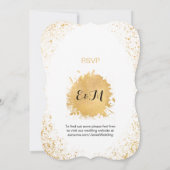 Gold Leaf Spray Einladung (Rückseite)