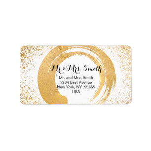 Gold-Leaf-Spray Postage & Stationary Adressaufkleber