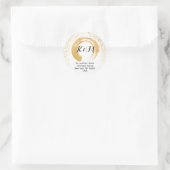 Gold-Leaf-Spray Postage & Stationary Runder Aufkleber (Tasche)