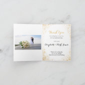 Gold Leaf Spray Vielen Dank Note Card Dankeskarte (Innenseite)