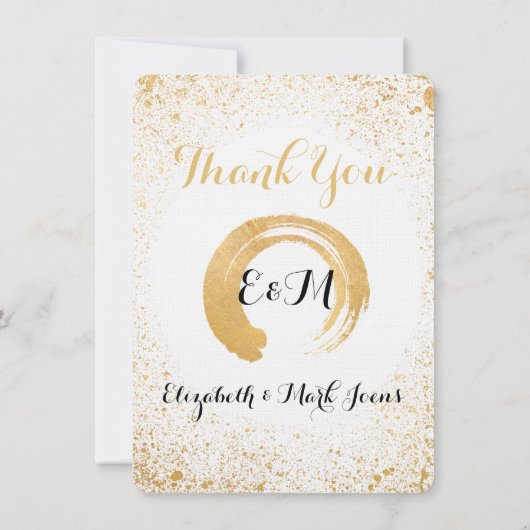 Gold Leaf Spry Vielen Dank, dass Sie eine Karte (Rückseite)