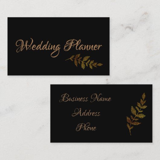 Gold Leaf Visitenkarte (Vorne/Hinten)