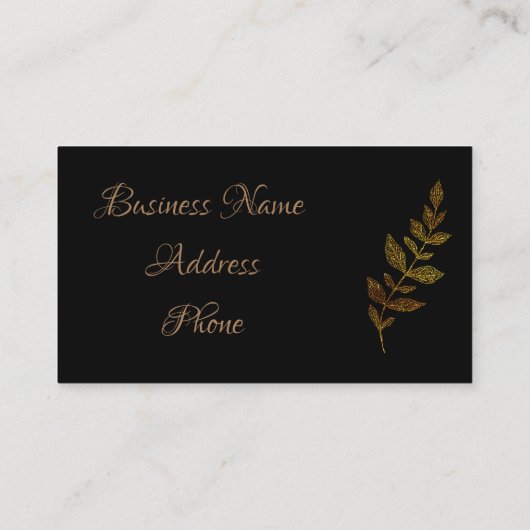 Gold Leaf Visitenkarte (Rückseite)