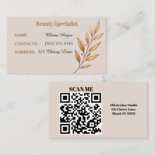 Gold Leaf Vorlage Elegant Professionell Visitenkarte