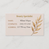 Gold Leaf Vorlage Elegant Professionell Visitenkarte (Vorderseite)