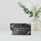 Gold Leaf | Wasserfarbe Visitenkarte (Stehend Vorderseite)