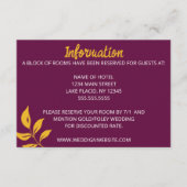 Gold Leaf Wedding Card Begleitkarte (Vorderseite)