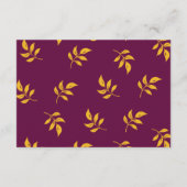 Gold Leaf Wedding Card Begleitkarte (Rückseite)