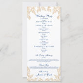 Gold Leaf Wedding Program (Rückseite)