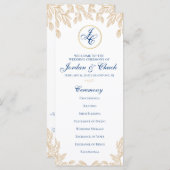 Gold Leaf Wedding Program (Vorne/Hinten)