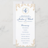 Gold Leaf Wedding Program (Vorderseite)