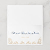 Gold Leaf Wedding Reception Platzkarte (Außenseite Aufgefaltet)