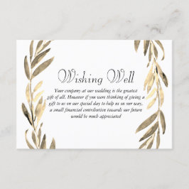 Gold Leaf Wreath Hochzeit wünschend gut Begleitkarte