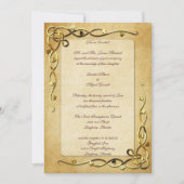 Gold Leafed Wedding Invitations Einladung (Vorderseite)