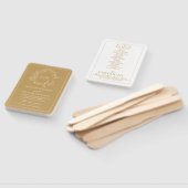 Gold Leafy Wappen Monogram Wedding Program Fächer (Non-assembled)