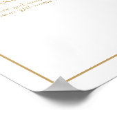 Gold Leafy Wappen Monogram Wedding Program Poster (Ecke)