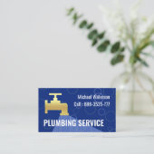 Gold Leaking Faucet Waterdrops Visitenkarte (Stehend Vorderseite)