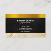 Gold Leather Marble Visitenkarte (Rückseite)