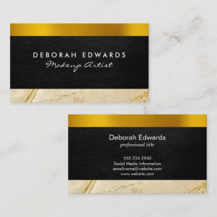 Gold Leather Marble Visitenkarte