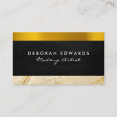 Gold Leather Marble Visitenkarte (Vorderseite)