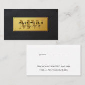 Gold | Leather Monogram | FÜHRUNGSKRAFT Terminkarte (Vorne/Hinten)