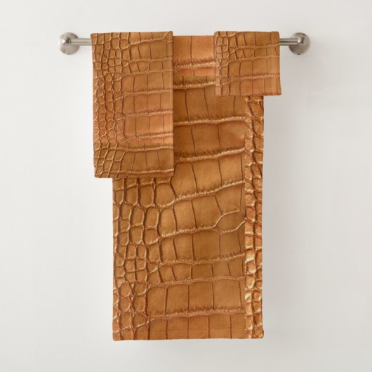 Gold leather texture luxury badhandtuch set (Insitu)