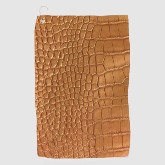 Gold leather texture luxury golfhandtuch (Vorderseite)