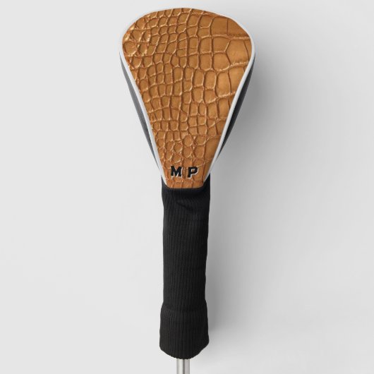 Gold leather texture luxury meeting planner golf headcover (Vorderseite)