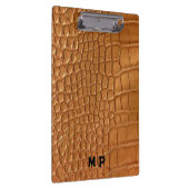 Gold leather texture luxury meeting planner klemmbrett (Rechts)