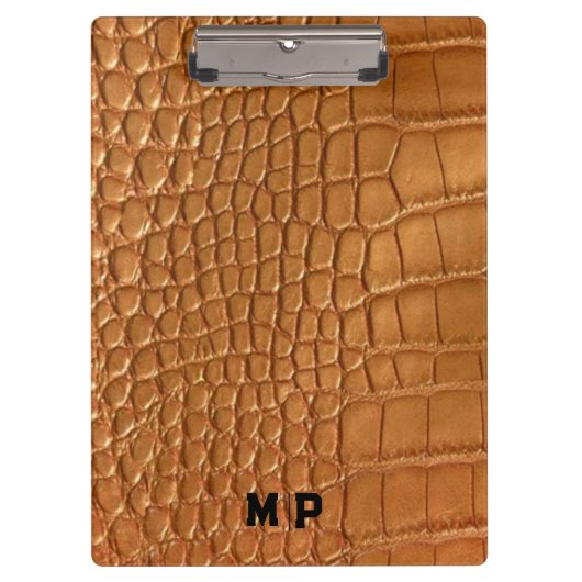 Gold leather texture luxury meeting planner klemmbrett (Vorderseite)