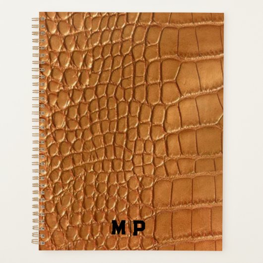 Gold leather texture luxury meeting planner planer (Vorderseite)