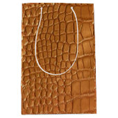Gold leather texture luxury mittlere geschenktüte (Vorderseite)