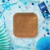 Gold leather texture luxury pappteller (Party)