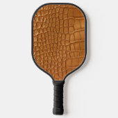Gold leather texture luxury pickleball schläger (Rückseite)